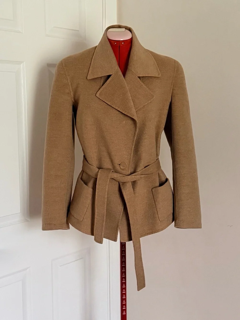 $2,000 RARE Barbara Lohmann Elizabeth Anthony 100% Cashmere Wrap Coat S-M Italy